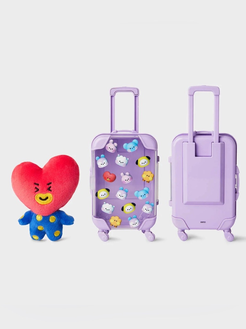 BT21 Tata Purple Mini Luggage & Plush Toy Set Doll